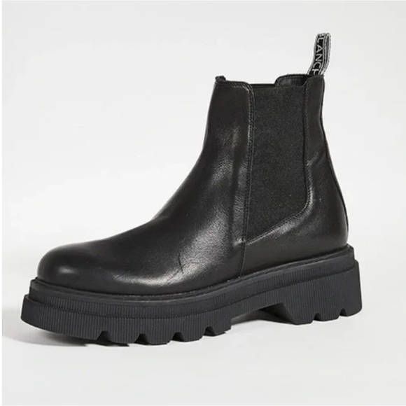 Voile Blanche Black Leather Chelsea Ankle Boots Size 8 - Picture 4 of 11